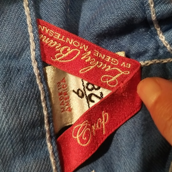 Lucky Brand crop jeans By Gene Montesano Size 6/28. Royal blue Slightly stressed - Picture 7 of 10